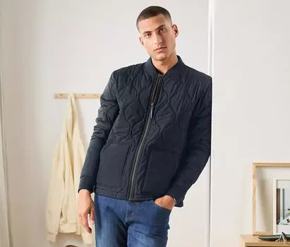 Стеганая куртка Tchibo, темно-синий