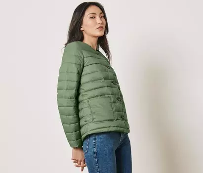 Стеганая куртка Tchibo, зеленый