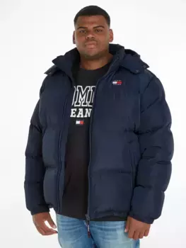 Стеганая куртка Tommy Jeans Plus "TJM PLUS ALASKA PUFFER", с капюшоном, цвет Twilight Navy