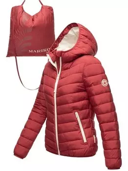 Стеганая куртка укутает меня Marikoo, красный