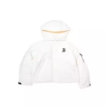 Стеганая куртка унисекс белый Mlb