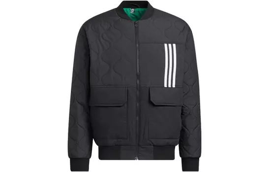Стеганая куртка унисекс черная Adidas, черный