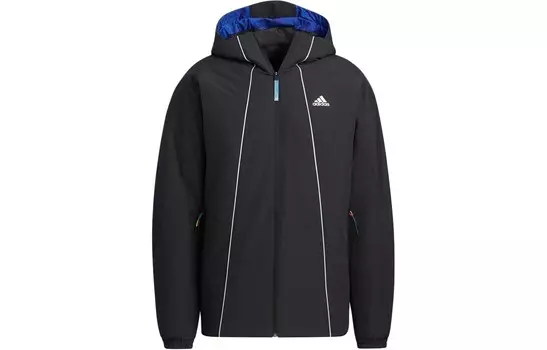 Стеганая куртка унисекс черная Adidas, черный