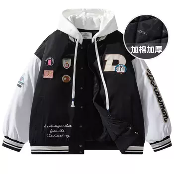 Стеганая куртка унисекс Doraemon, Черный