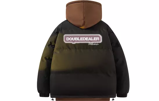 Стеганая куртка унисекс Double Dealer, Зелено-бежевое худи