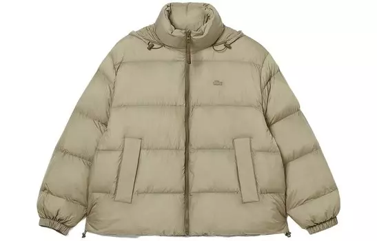 Стеганая куртка унисекс хаки зеленый IZD Lacoste, хаки/зеленый