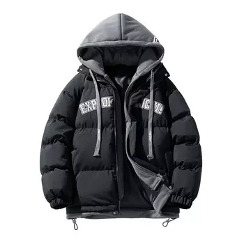 Стеганая куртка унисекс JCUI, Черный (бесплатная мягкая одежда)