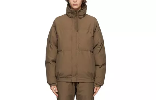 Стеганая куртка унисекс коричневая Fear Of God Essentials, коричневый