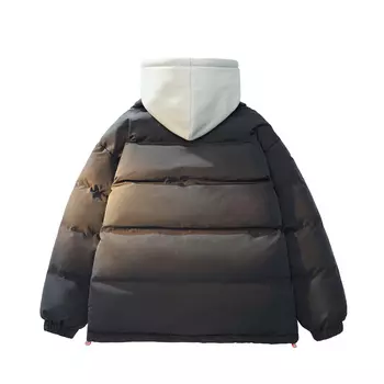 Стеганая куртка унисекс Livingtown, Темно-серый (Светло-серый капюшон)