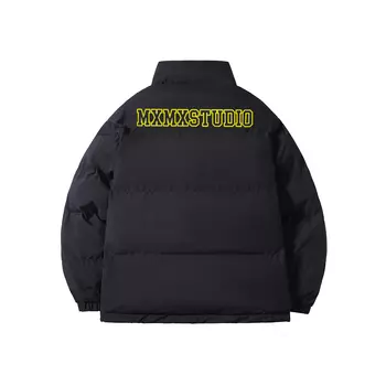 Стеганая куртка унисекс M&X Medx, Черный (желтый логотип)