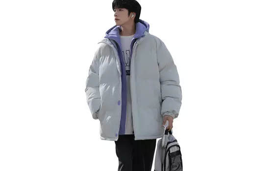 Стеганая куртка унисекс MONTVOO, Белый/Серый