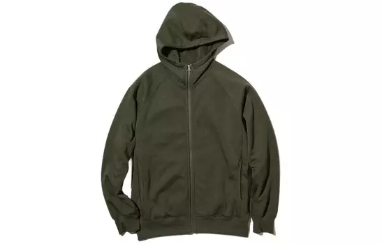 Стеганая куртка унисекс оливкового цвета Uniqlo, оливковый