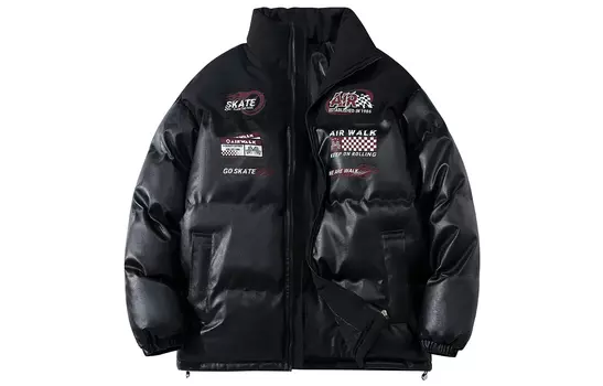 Стеганая куртка унисекс с логотипом Flame Letter Checkboard Airwalk, Volcanic Gray (Includes Washable Jeans)