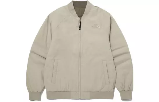 Стеганая куртка унисекс серо-бежевого цвета The North Face, серый