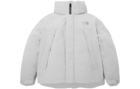Стеганая куртка унисекс светло-серая The North Face, серый