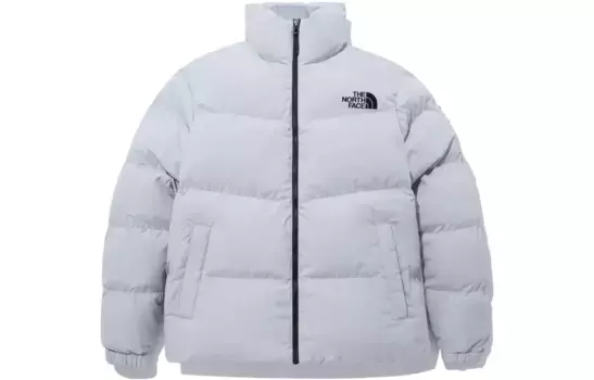 Стеганая куртка унисекс светло-серая The North Face, серый