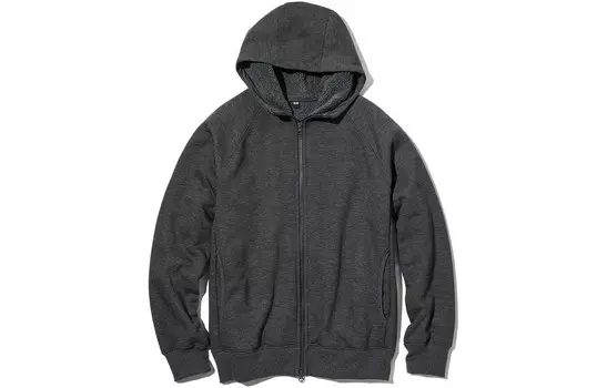 Стеганая куртка унисекс темно-серая Uniqlo, темно-серый