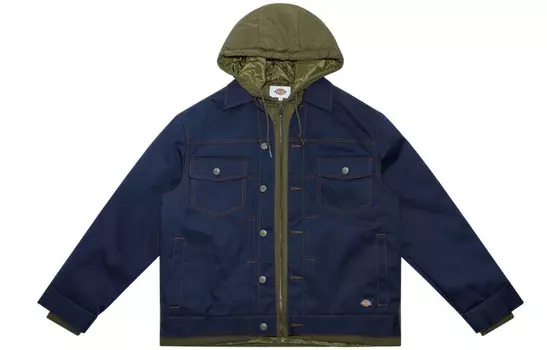 Стеганая куртка унисекс темно-синяя Dickies, темно-синий