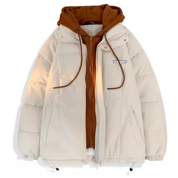 Стеганая куртка унисекс TEN MIRO, Розовый + Белый (Тонкий, без хлопка)