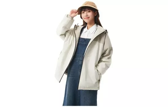 Стеганая куртка унисекс теплая белый Goldlion G+