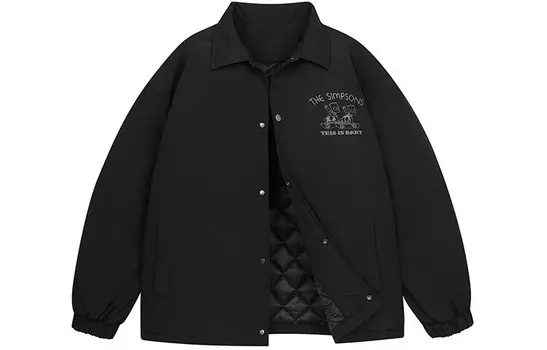 Стеганая куртка унисекс The Simpsons, черный