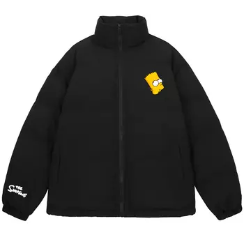 Стеганая куртка унисекс The Simpsons, темно-серый