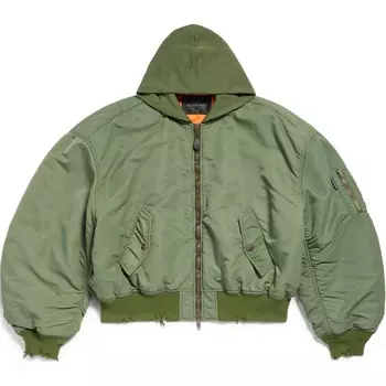 Стеганая куртка унисекс зеленая Balenciaga, зеленый