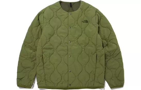 Стеганая куртка унисекс зеленая The North Face, зеленый