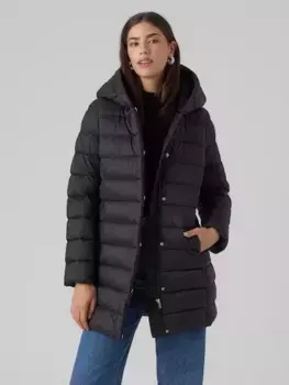Стеганая куртка Vero Moda "VMCARMEN JACKET", с капюшоном, черный