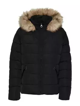 Стеганая куртка Vero Moda "VMLIV AW23 SHORT JACKET BOOS", с капюшоном, черный