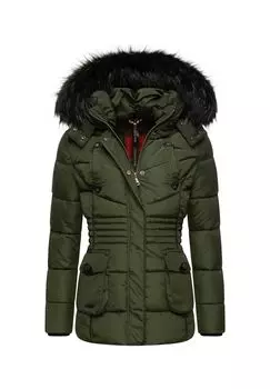 Стеганая куртка ванильного цвета MARIKOO, оливковый