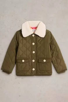 Стеганая куртка White Stuff, зеленый