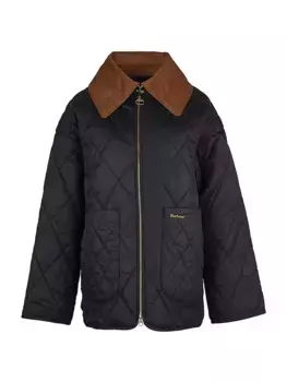 Стеганая куртка Woodhall Barbour, цвет black sage tartan