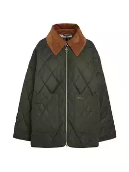 Стеганая куртка Woodhall на молнии спереди Barbour, Plus Size, цвет sage ancient