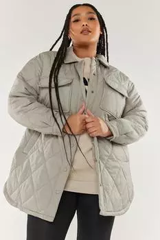 Стеганая куртка Yours, серый
