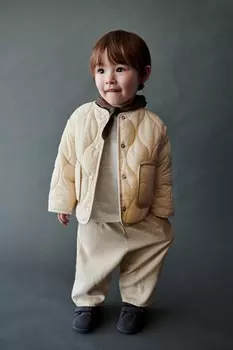 Стеганая куртка ZARA, экрю