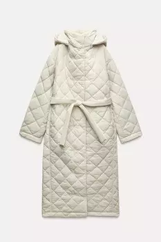 Стеганая куртка ZARA, экрю