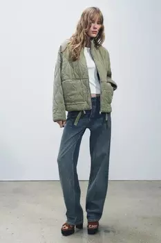 Стеганая куртка ZARA, мята