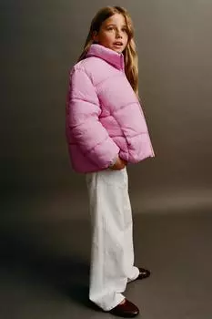 Стеганая куртка ZARA, розовый