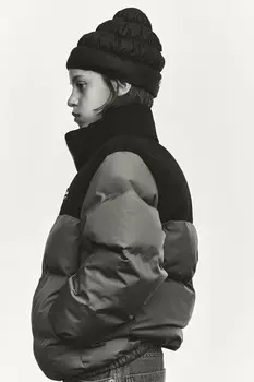 Стеганая куртка ZARA, светло-голубой