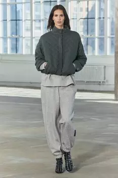 Стеганая куртка ZARA, темно-серый