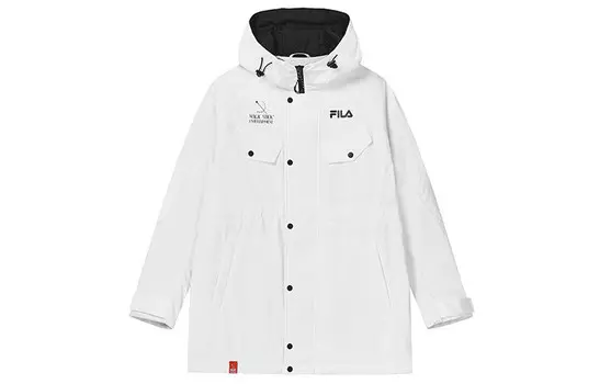 Стеганая куртка женская белая Fila