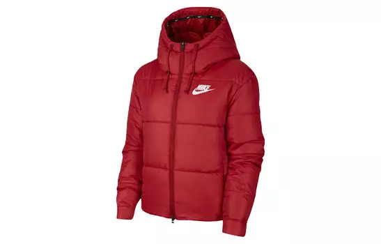 Стеганая куртка женская красная Nike