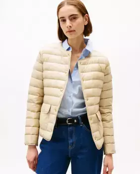 Стеганая куртка женская с карманами Tommy Hilfiger, цвет Camel