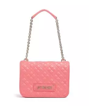 Стеганая ламинированная сумка на плечо из искусственной кожи le Love Moschino, красный