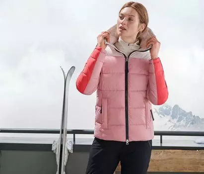 Стеганая лыжная куртка Tchibo, розовый