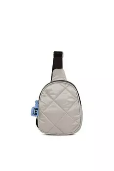 Стеганая матовая сумка через плечо с толстой двойной молнией Bagmori, серый