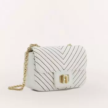 Стеганая мини-корзина поп-звезды Furla, белый