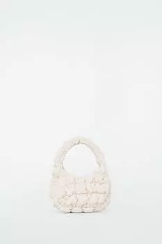 Стеганая мини-сумка Cos, экрю