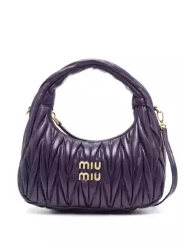 Стеганая мини-сумка на плечо Wander MIU MIU, фиолетовый
